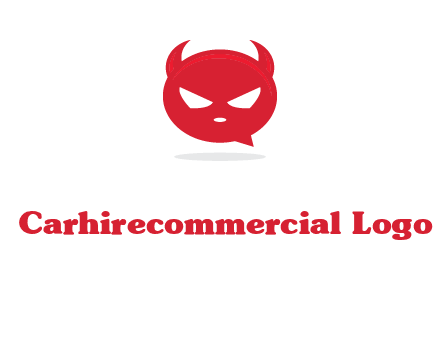 devil chat bubble logo