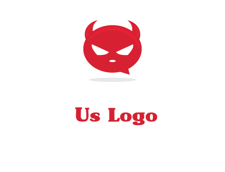 devil chat bubble logo