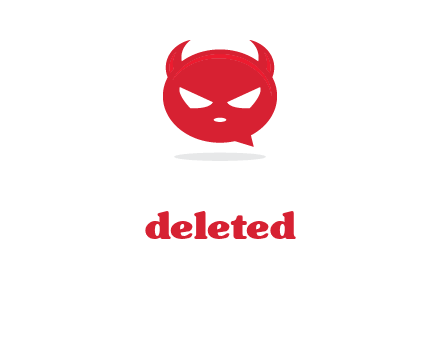 devil chat bubble logo