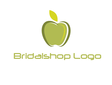 apple with leaf icon