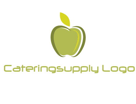 apple with leaf icon