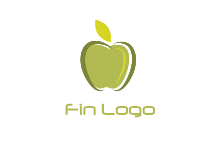 apple with leaf icon