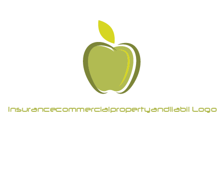 apple with leaf icon