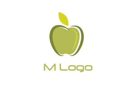 apple with leaf icon