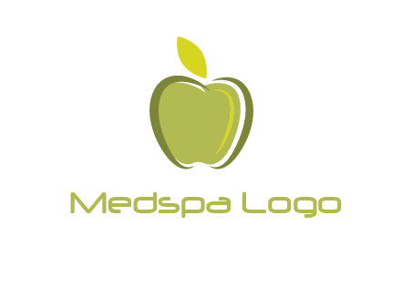 apple with leaf icon