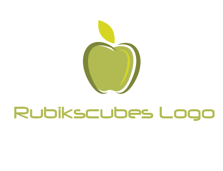 apple with leaf icon