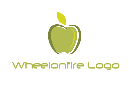 apple with leaf icon