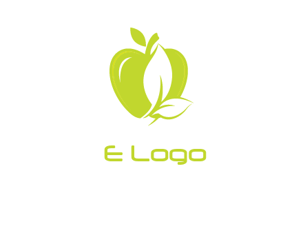 apple with leaves logo