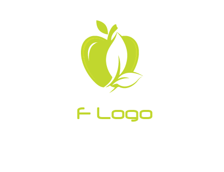 apple with leaves logo