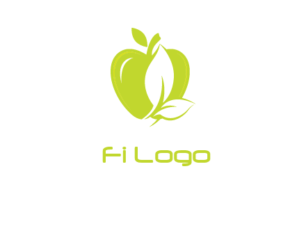 apple with leaves logo