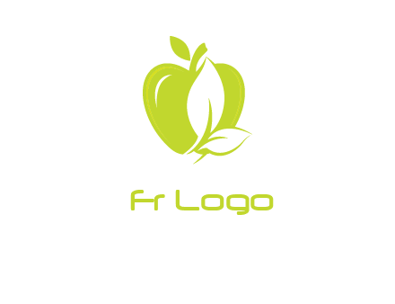 apple with leaves logo