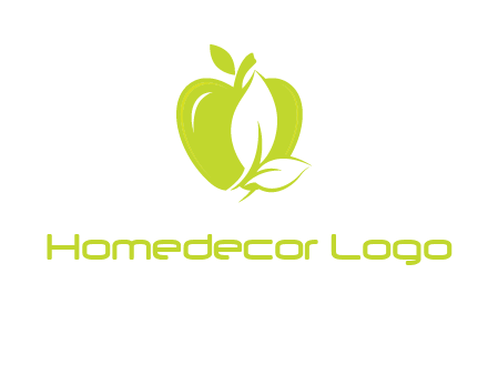 apple with leaves logo