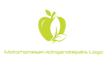 apple with leaves logo