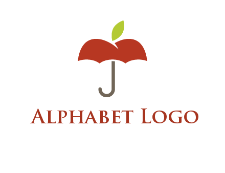 umbrella with an apple top logo