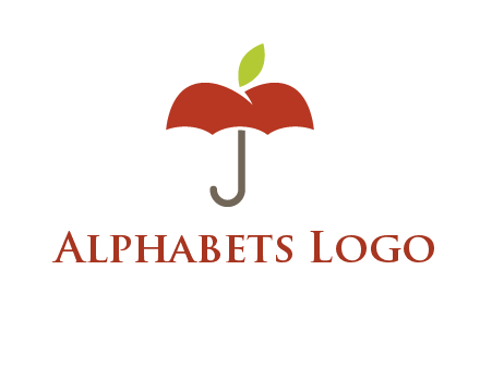 umbrella with an apple top logo