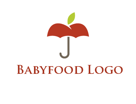 umbrella with an apple top logo