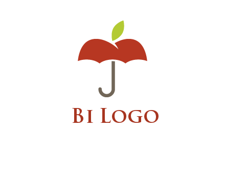 umbrella with an apple top logo