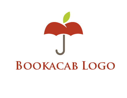 umbrella with an apple top logo