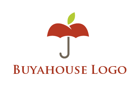 umbrella with an apple top logo