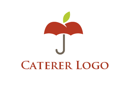 umbrella with an apple top logo