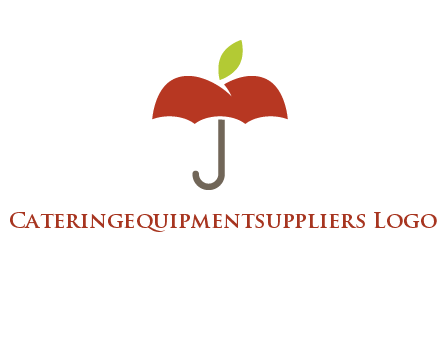 umbrella with an apple top logo