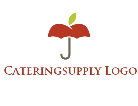 umbrella with an apple top logo