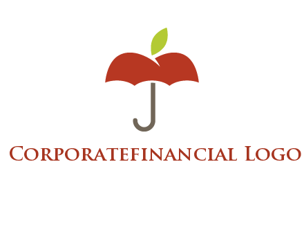 umbrella with an apple top logo