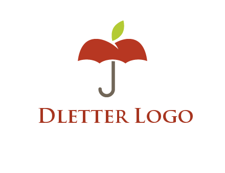 umbrella with an apple top logo