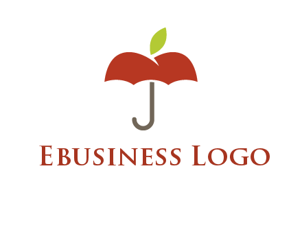 umbrella with an apple top logo