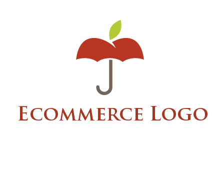 umbrella with an apple top logo