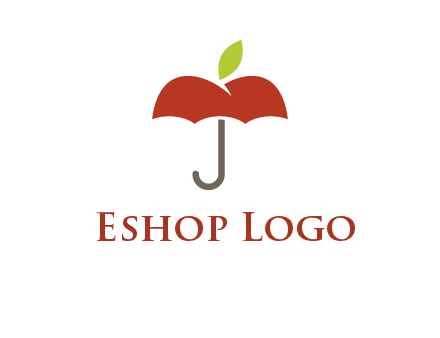 umbrella with an apple top logo