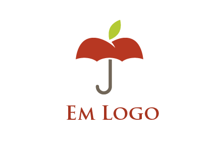 umbrella with an apple top logo