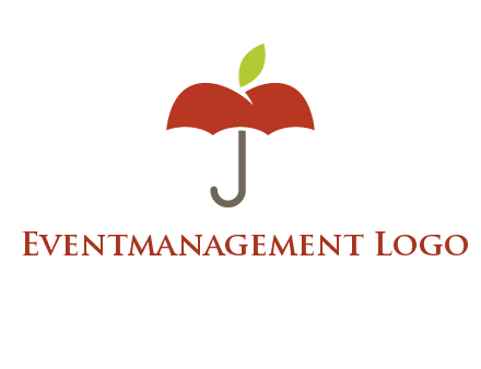 umbrella with an apple top logo