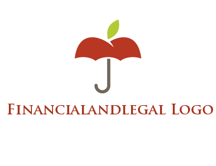 umbrella with an apple top logo