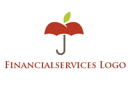 umbrella with an apple top logo