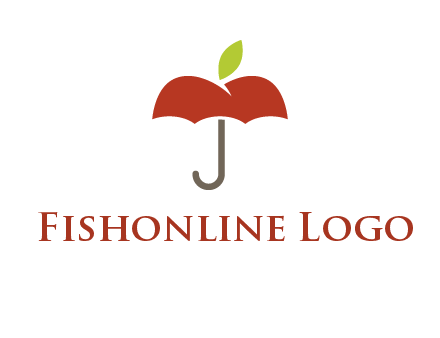 umbrella with an apple top logo