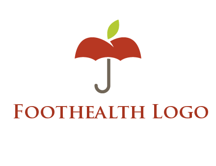 umbrella with an apple top logo