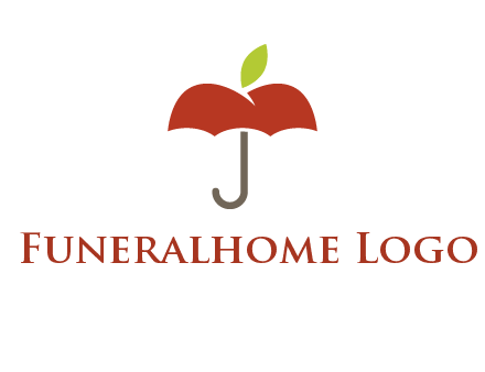 umbrella with an apple top logo