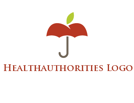 umbrella with an apple top logo