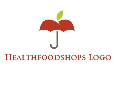 umbrella with an apple top logo