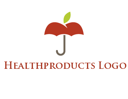 umbrella with an apple top logo