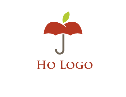 umbrella with an apple top logo