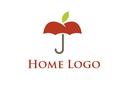 umbrella with an apple top logo