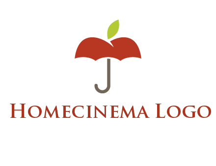 umbrella with an apple top logo