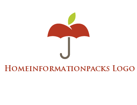 umbrella with an apple top logo