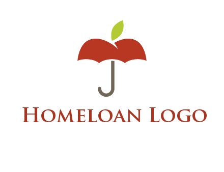 umbrella with an apple top logo