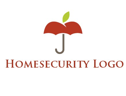 umbrella with an apple top logo