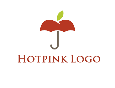 umbrella with an apple top logo