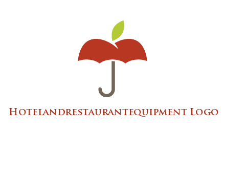 umbrella with an apple top logo