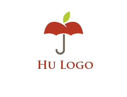 umbrella with an apple top logo